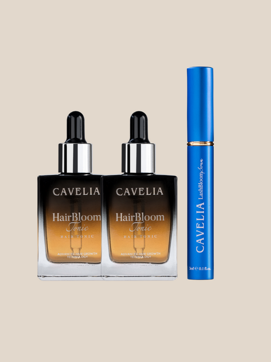 CAVELIA Treatment Pack (2 Hair Tonic + 1 Eyelash)