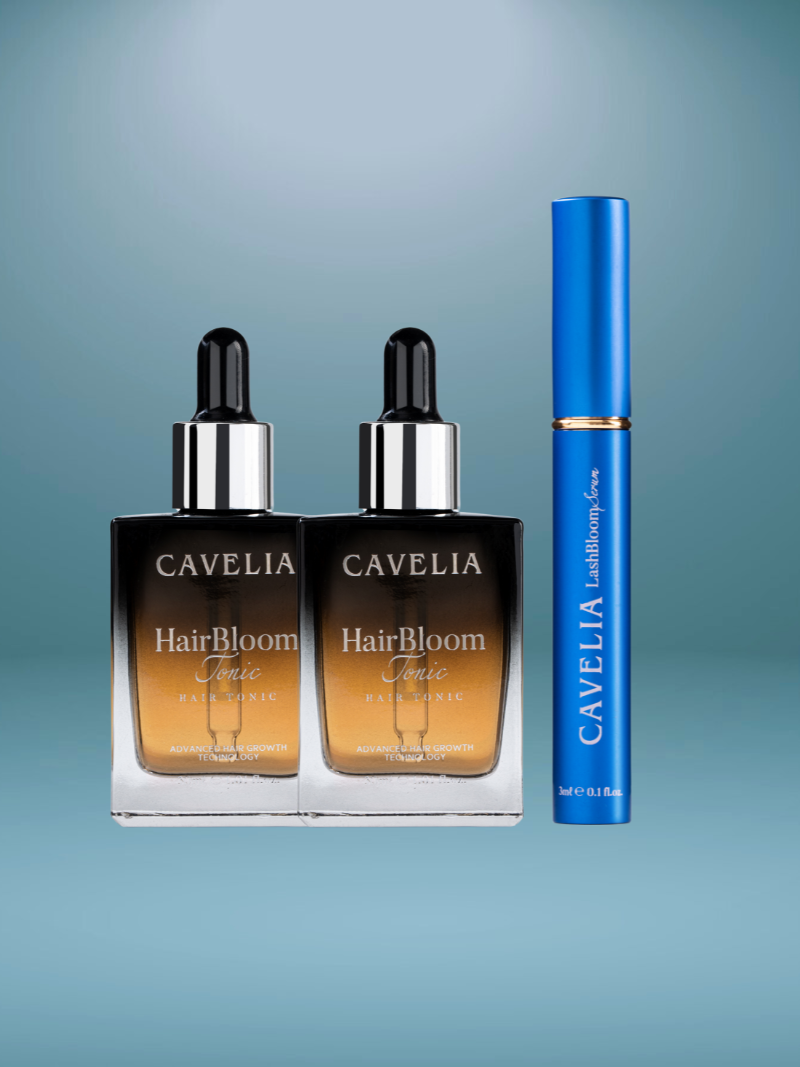 CAVELIA Treatment Pack (2 Hair Tonic + 1 Eyelash)