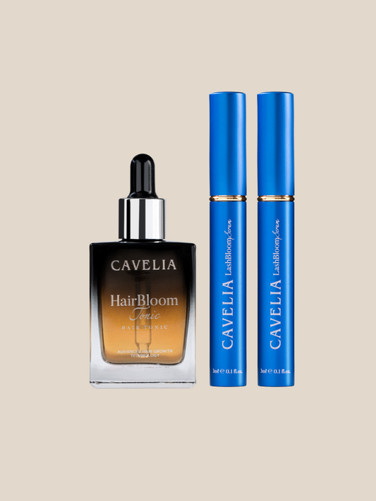 CAVELIA Treatment Pack (1 Hair Tonic + 2 Eyelash)