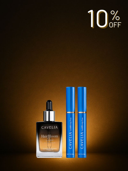 CAVELIA Treatment Pack (1 Hair Tonic + 2 Eyelash)