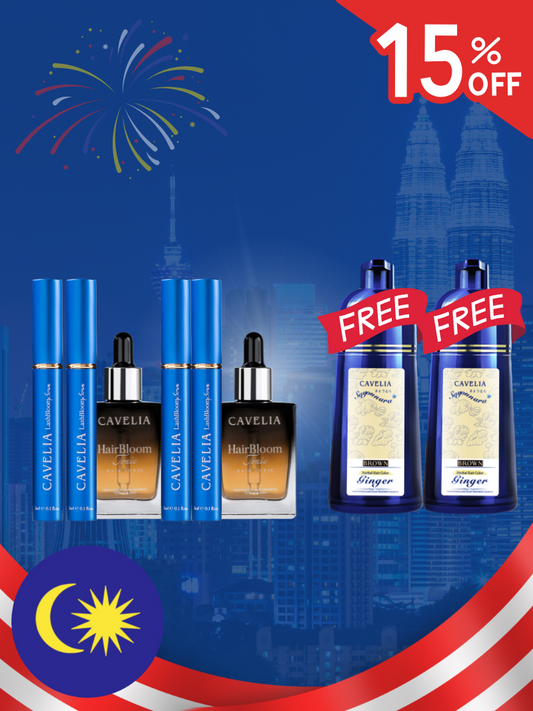 CAVELIA Bundle Pack (2 Hair Tonic + 4 Eyelash)