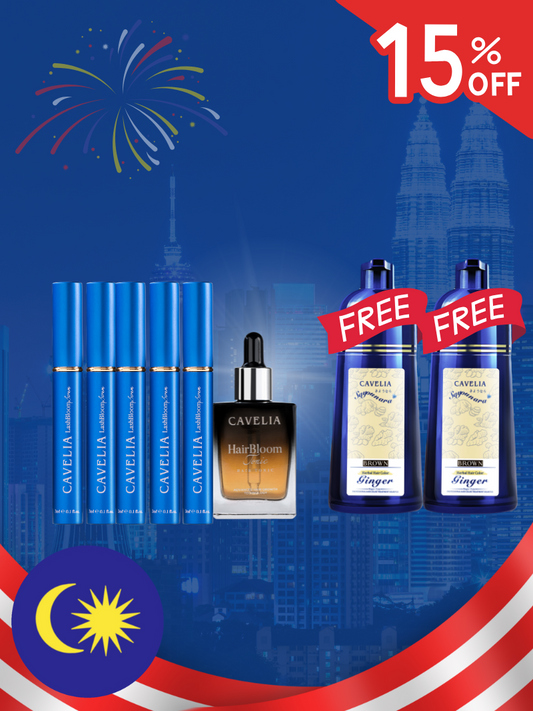 CAVELIA Bundle Pack (1 Hair Tonic + 5 Eyelash)