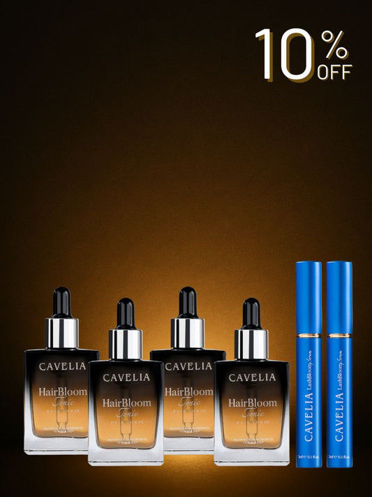 CAVELIA Bundle Pack (4 Hair Tonic + 2 Eyelash)