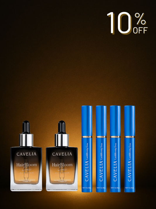 CAVELIA Bundle Pack (2 Hair Tonic + 4 Eyelash)