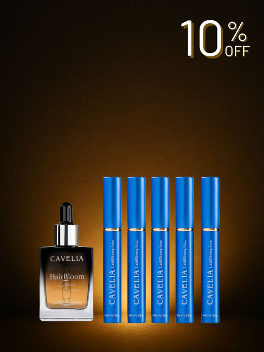 CAVELIA Bundle Pack (1 Hair Tonic + 5 Eyelash)