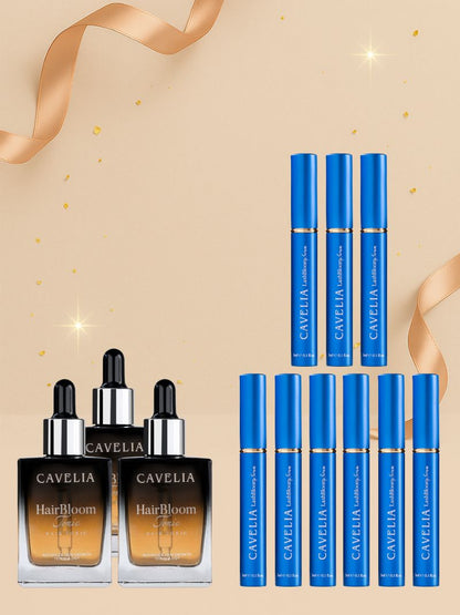 CAVELIA Bundle Pack (3 Hair Tonic + 9 Eyelash)