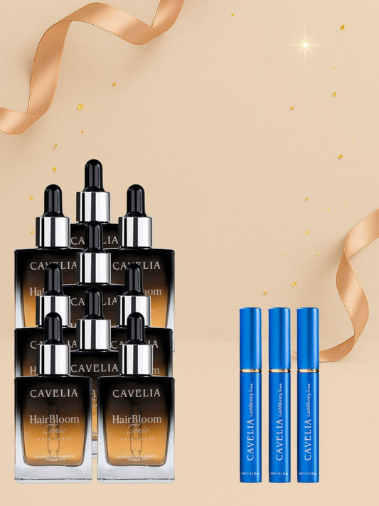 CAVELIA Bundle Pack (9 Hair Tonic + 3 Eyelash)