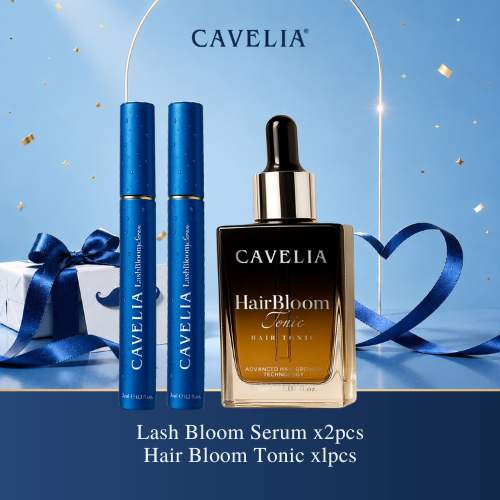 CAVELIA Treatment Pack (1 Hair Tonic + 2 Eyelash)