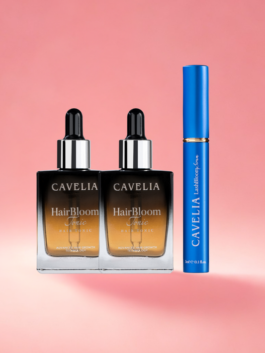 CAVELIA Treatment Pack (2 Hair Tonic + 1 Eyelash)