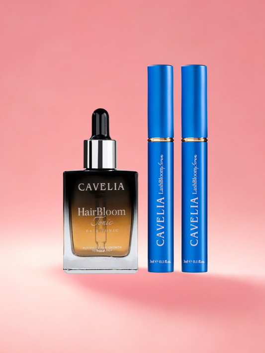 CAVELIA Treatment Pack (1 Hair Tonic + 2 Eyelash)