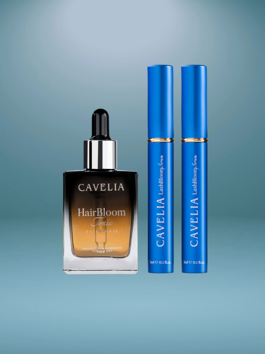 CAVELIA Treatment Pack (1 Hair Tonic + 2 Eyelash)