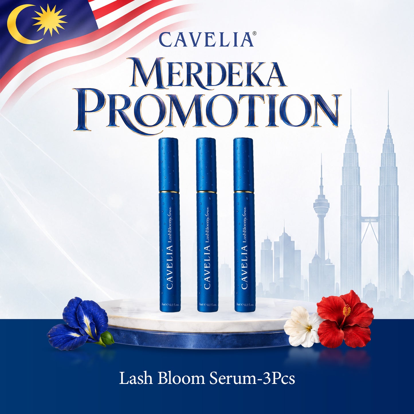 CAVELIA LASH BLOOM SERUM (3 Bottles)