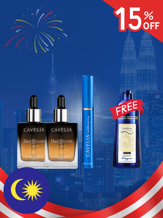 CAVELIA Treatment Pack (2 Hair Tonic + 1 Eyelash)