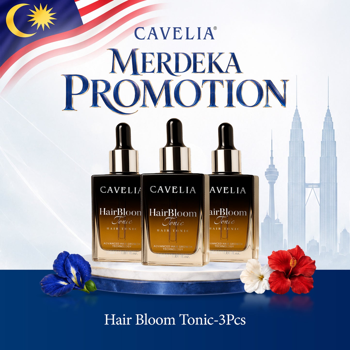 CAVELIA HAIR BLOOM TONIC (3 Bottles)