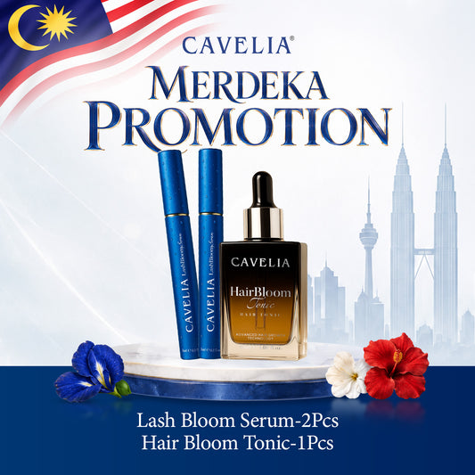 CAVELIA Treatment Pack (1 Hair Tonic + 2 Eyelash)