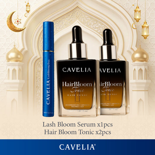 CAVELIA Treatment Pack (2 Hair Tonic + 1 Eyelash)