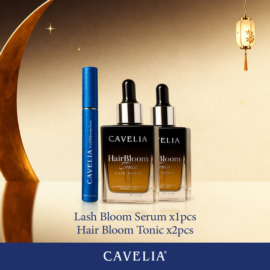 CAVELIA Treatment Pack (2 Hair Tonic + 1 Eyelash)