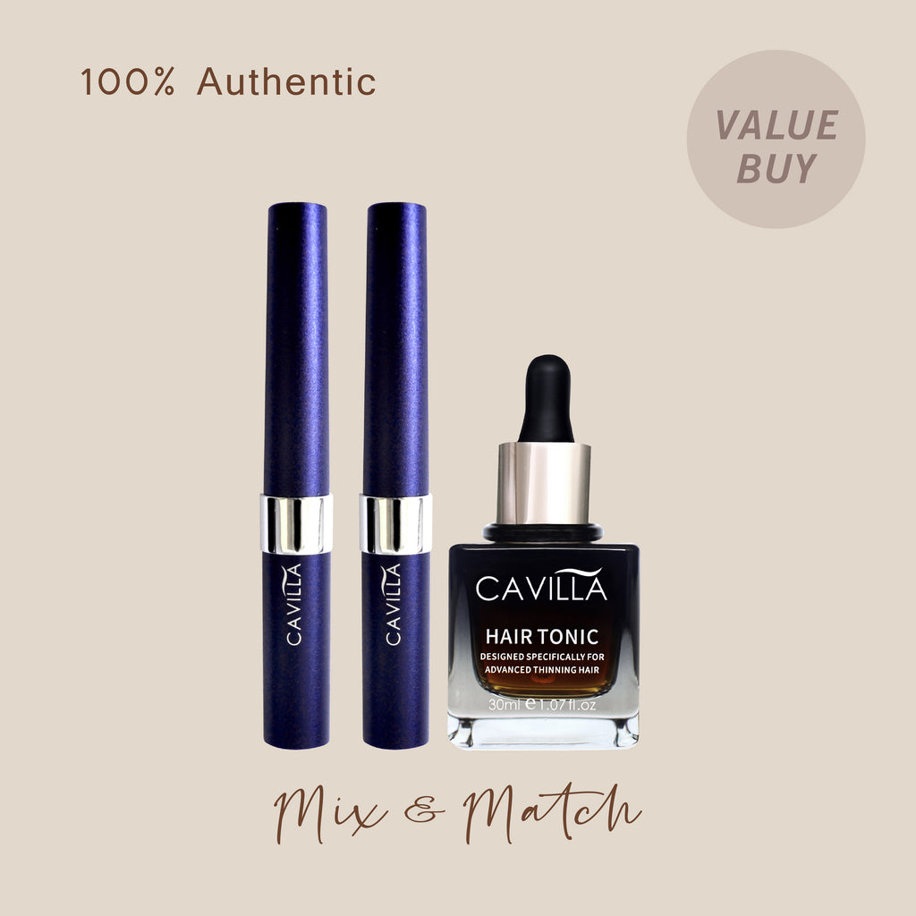 Cavilla Mix & Match Set <br>(2 Eyelashes + 1 Hair Tonic)